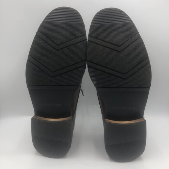 Steve Madden Mens Brown Leather Cap Toe Oxford Dress Shoes Size 8 Lesko Lace Up - Picture 10 of 14